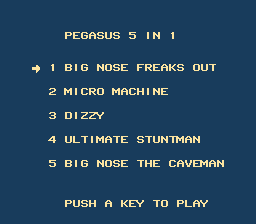Pegasus 5 in 1 Title Screen